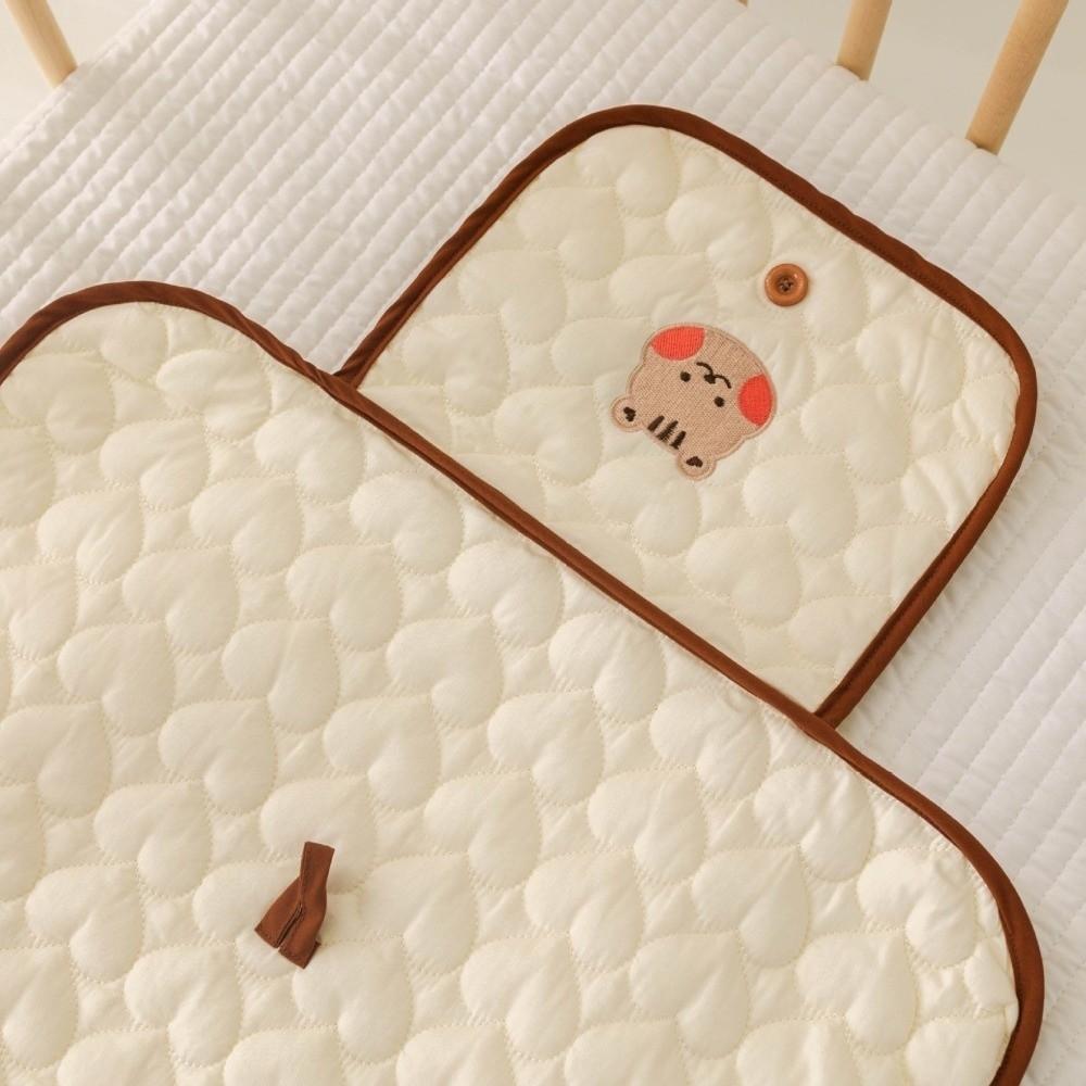 Bear Diaper Changing Pad Cotton Folding Diaper Changing Cover Washable Baby Changing Pad  Play Mat