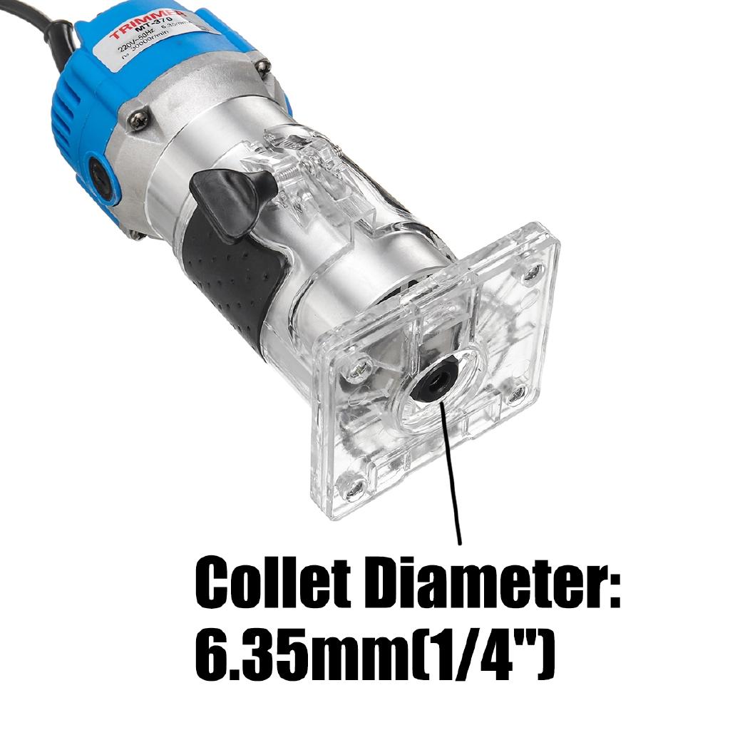 220V Wood Laminate Palms Router Bits Set 1/4" Electric Hand Trimmer Joiners Tool Carving Machine