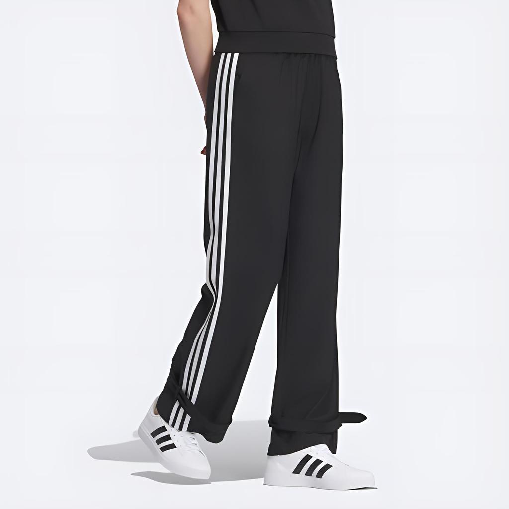 Adidas Striped Running Training Fitness Pants Women Bottoms Black IK5138