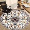 1pc Ornamental Circular Pattern Chair Carpet for Office, Soft, Non-Slip Polyester Mat, Office, Living Room, Bedroom, Durable Polyester Yy251207104