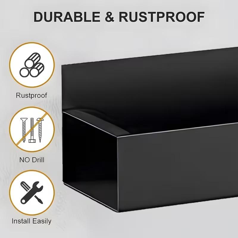 Magnetisches Gewürzregal Organizer für Kühlschrank und Backofen Schwarze Kühlschrank-Organizer und Aufbewahrung Magnetische Haken für die Küche