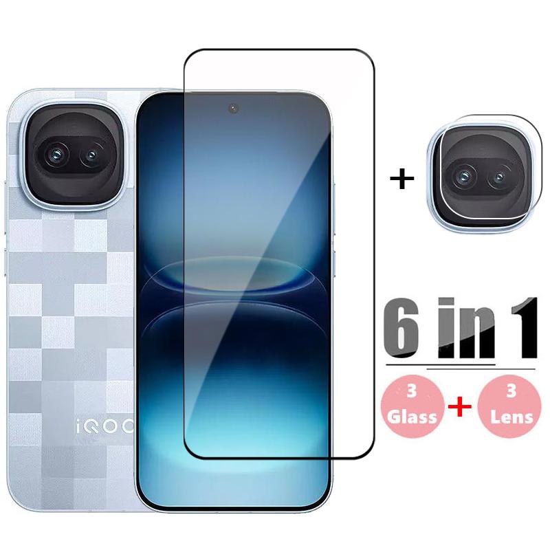 6in1 Glass For iQOO 15R Full Cover Tempered Glass iQOO 15R Screen Protector HD Protective Phone Lens Film For iQOO 15R