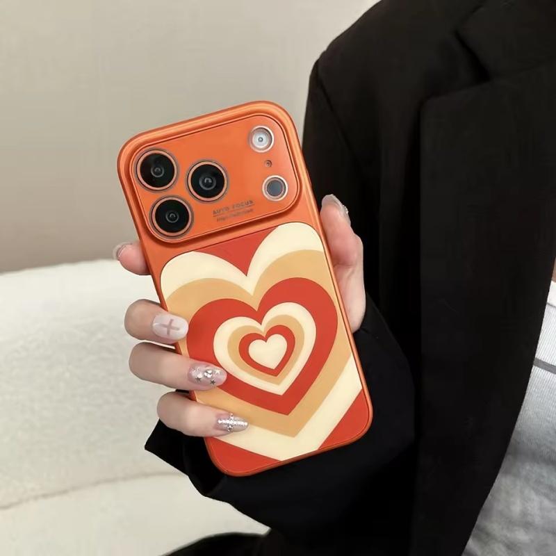 Cute Oil Painting Cat Orange Love Heart Magnetic Wireless Charging Shock Proof Phone Cover Case for iPhone 17 16 15 14 Pro Max