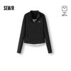 Semir Women's Thermal Slim-Fit Mock Layer Long-Sleeve T-Shirt