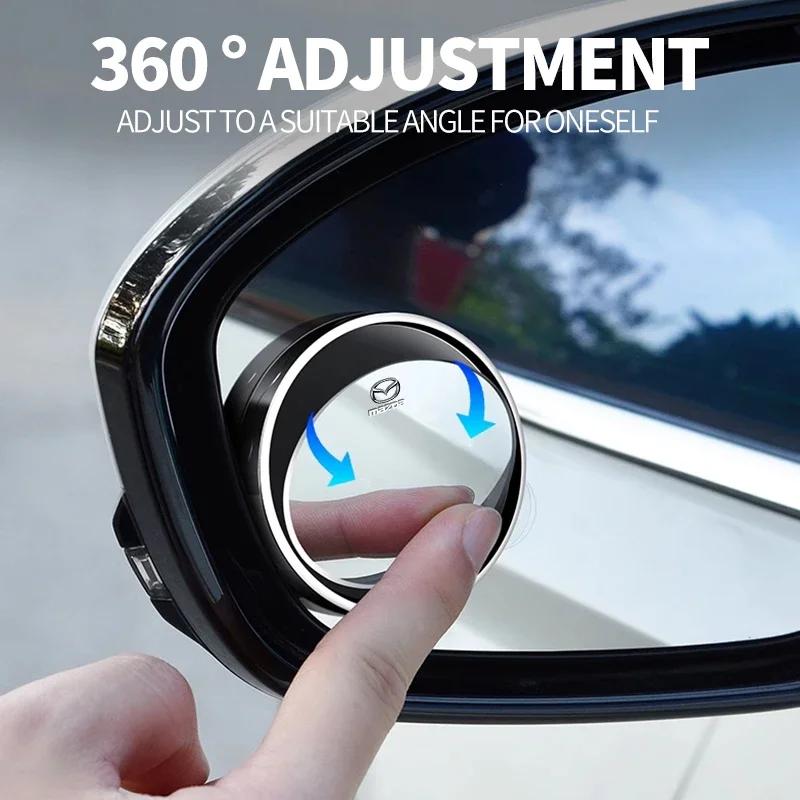 Car HD Rear View Wide Angle Round Convex Mirror For Mazda 3 BK BL Axela 2 5 CX5 CX6 CX-4 GH GG CX-7 MX5 RX8 Ms M3 M5 M6 MX3