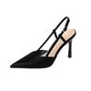 2199-7 European and American Fashion Women Pointed High-heeled Sandals Spring and Summer New Bag Head Empty Stiletto Sandals Women's Shoes