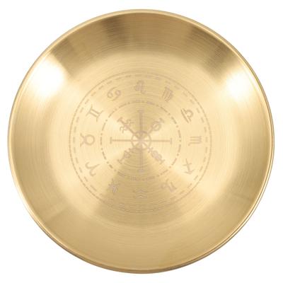 Wizard Altar Plate Round Copper Ritual Tray For Holder Tarot Display Religious Ceremony Decorative Home Decoration