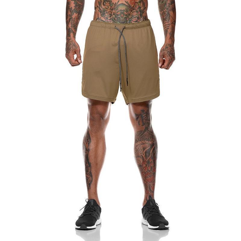 Men's Athletic Double-Layer Running Shorts - Trendy, Casual, Outdoor Fitness Wear