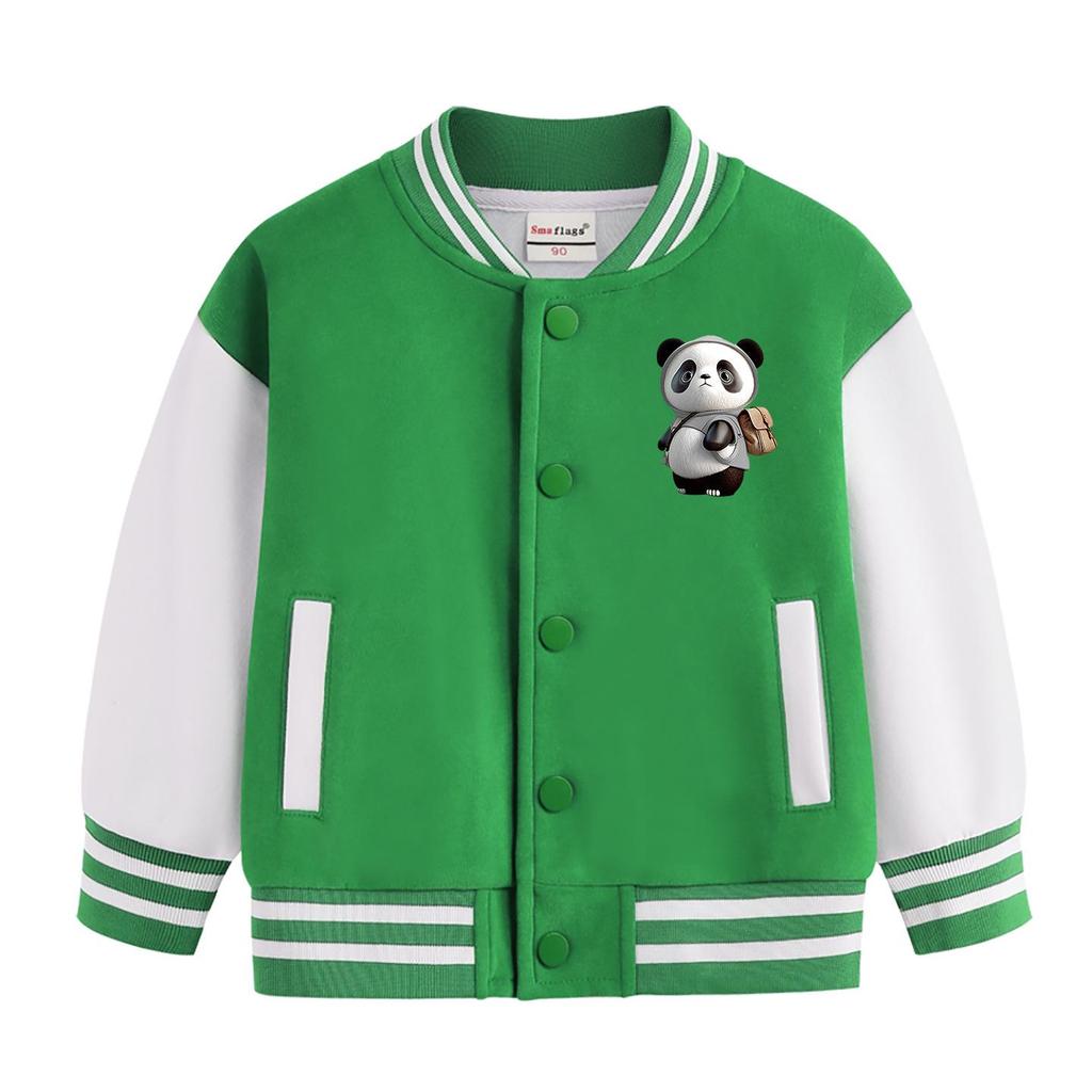 Giacca da Baseball Foderata in Pile per Bambini - Collezione Autunno/Inverno 2026, Capo d'Abbigliamento Versatile Taglia Media/Grande