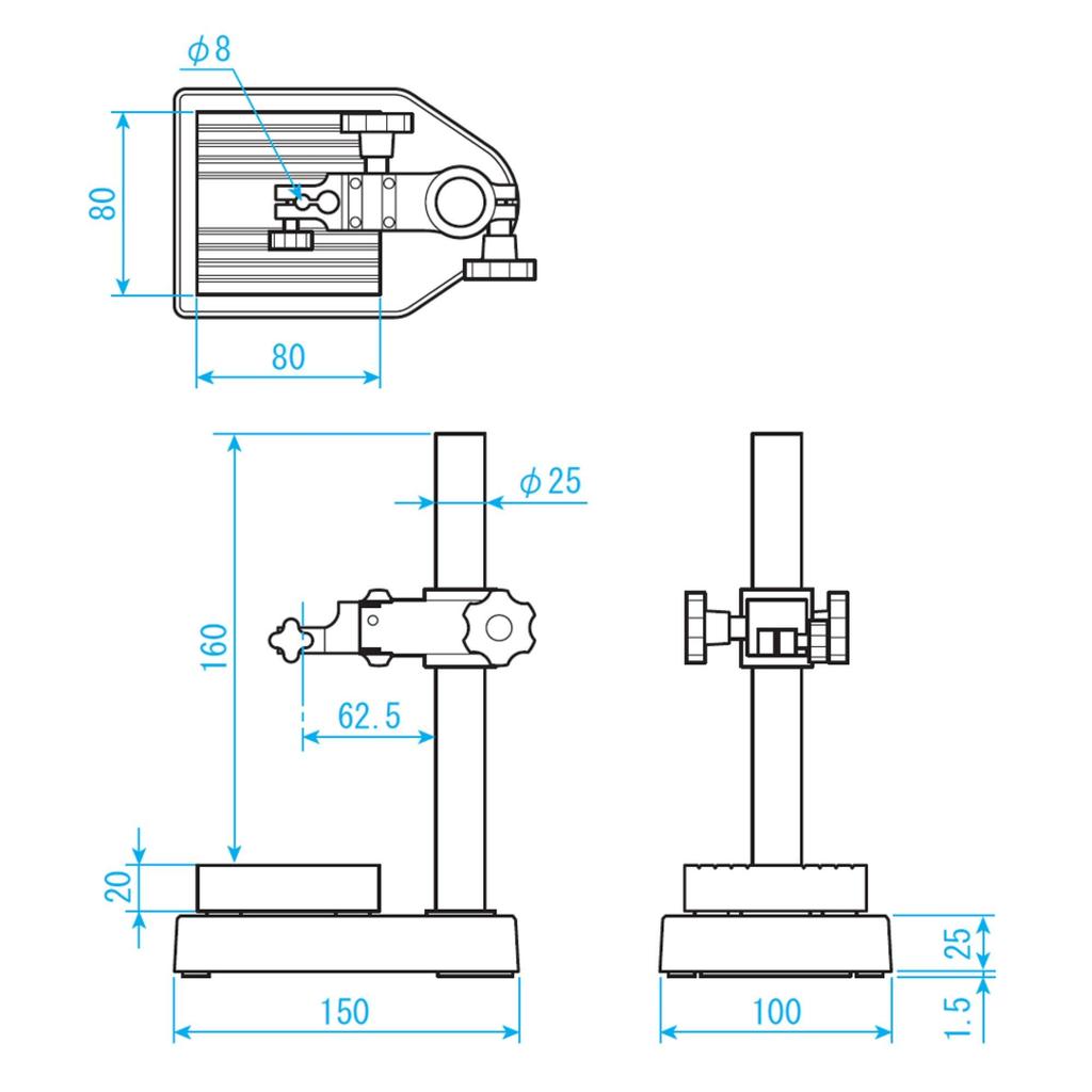 Niigata Seiki SK Ceramic Comparator Stand 80x80mm WCC-80