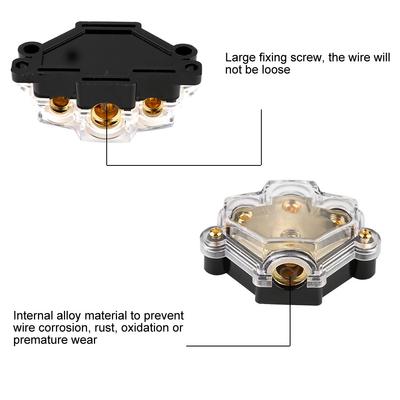 Car Stereo Power Distribution Block, Sturdy and Stable 3-Way Splitter Suitable for Automotive Boat