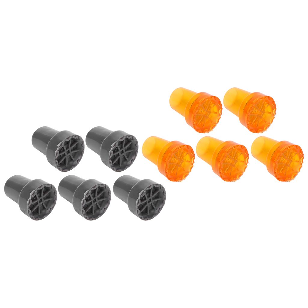 5PCS 22mm Single Angle Cane Tips Imitation Tire Texture Preservative Nonslip Rubber Translucent 7/8i