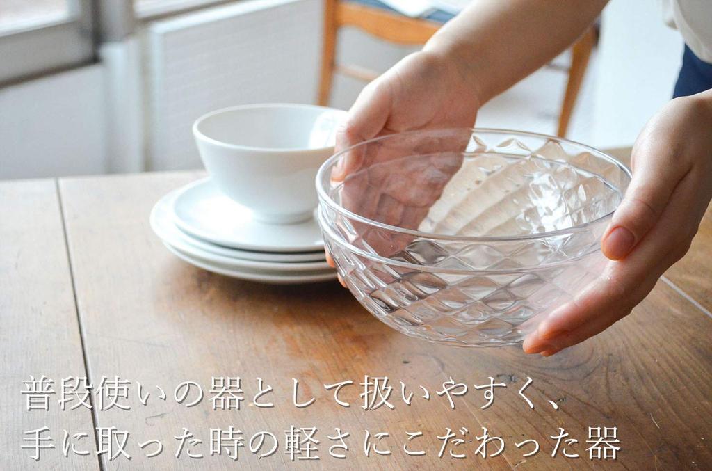Toyo Sasaki Glass Reflet Bowl 23 Set of Made In Dishwasher Good Design Award Large Noodle Round Glass Plates, 3, Japan, Safe, Winning, Plate, Plate,