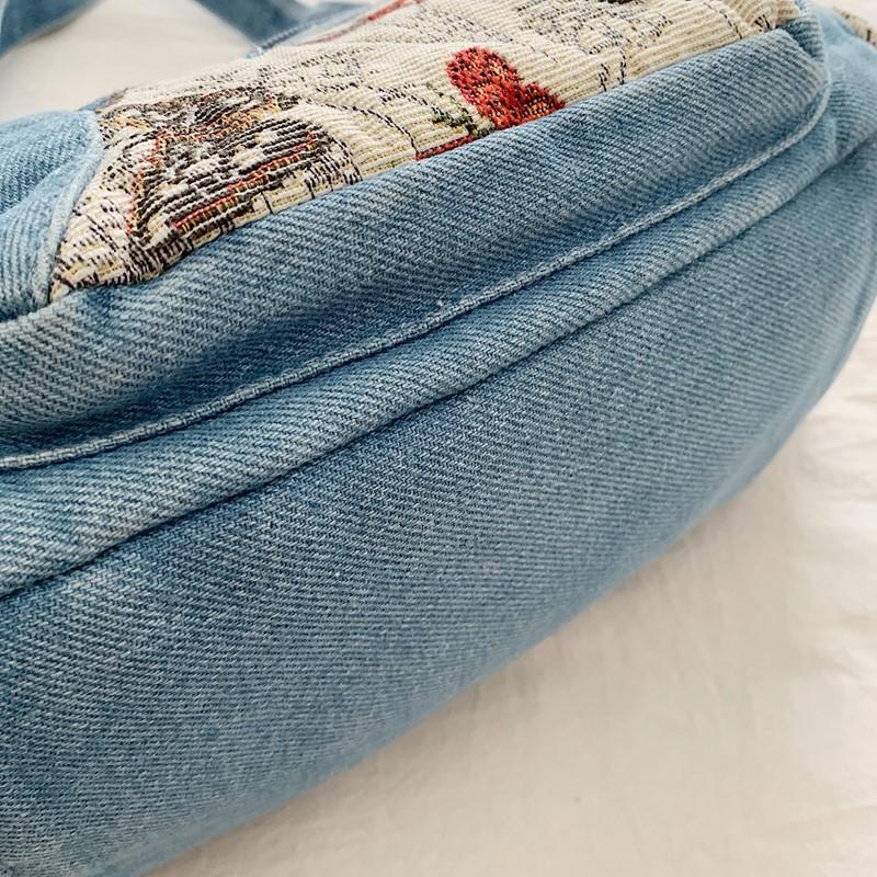 Τσάντα Τζιν Πολλαπλών Θηκών Τσάντα Χιαστί Γυναικεία Τσάντα Ώμου