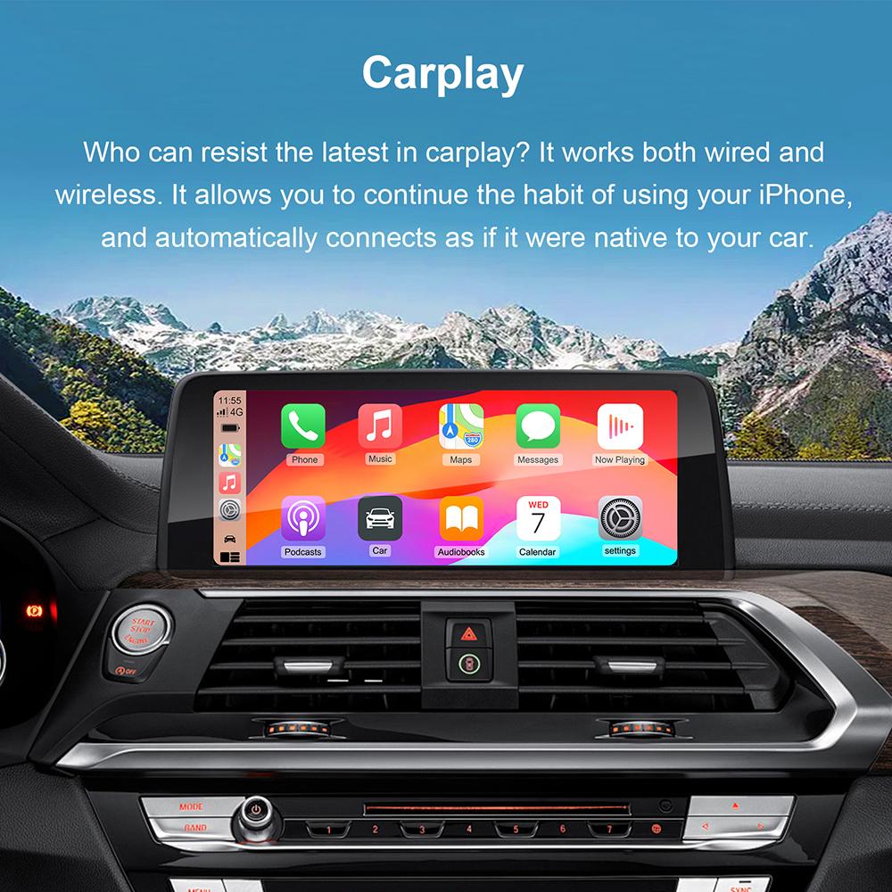Wireless CarPlay Android Auto For BMW1,2 ,3,4,5,7,X1 X2 X3 X4 X5 X6 Mini Series EVO NBT Camera