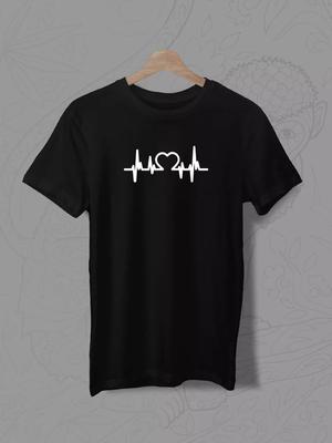 T-Shirt with Heart Pulse Print