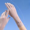Long Ice Silk Sunscreen Gloves for Women's Light and Breathable UV Rays Outdoor Driving Anti Slip Touch Screen Lace Gloves