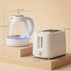 Kettle and Toaster Set, 1.7L 3000W Rapid Kettle with Limescale Filter, 2 Slice Toaster with 7 Browning Controls, Cream