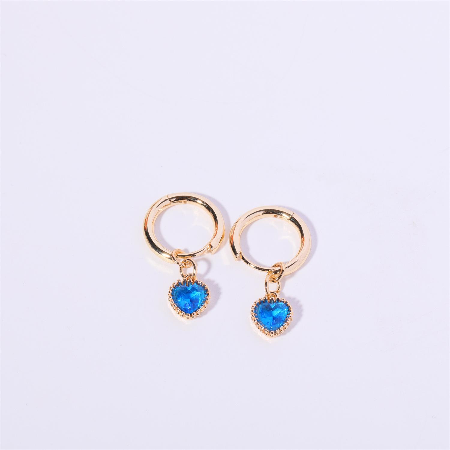 Heart Zodiac Stone Earrings - Elegant European & American Style