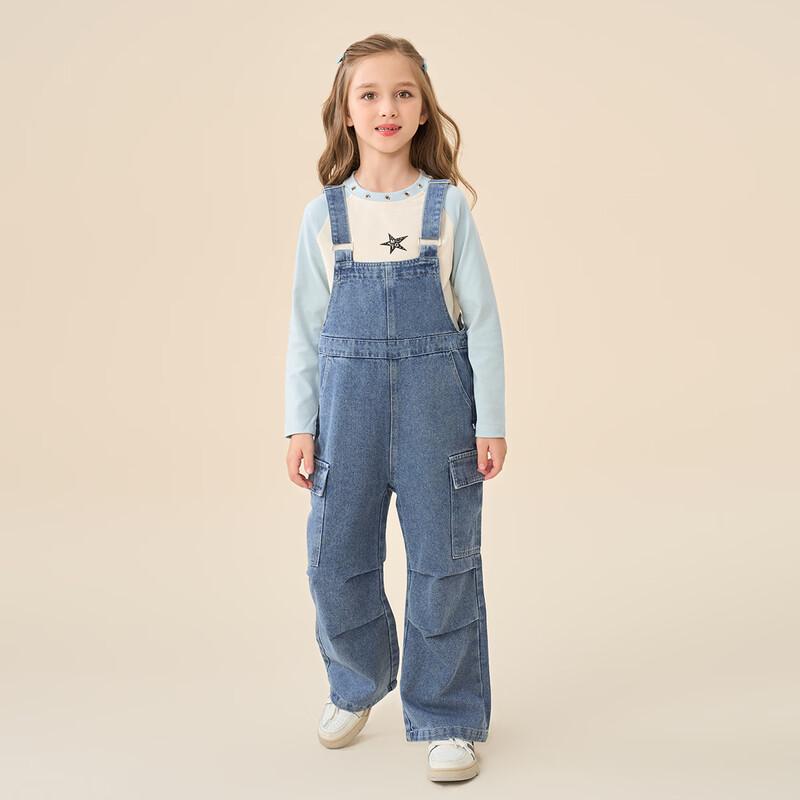 Girls' Casual Denim Overalls