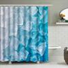 Ice Crystal Shower Curtain for Bathroom - Waterproof and Durable with Vibrant Blue and White Design Easy To Clean and Maintain