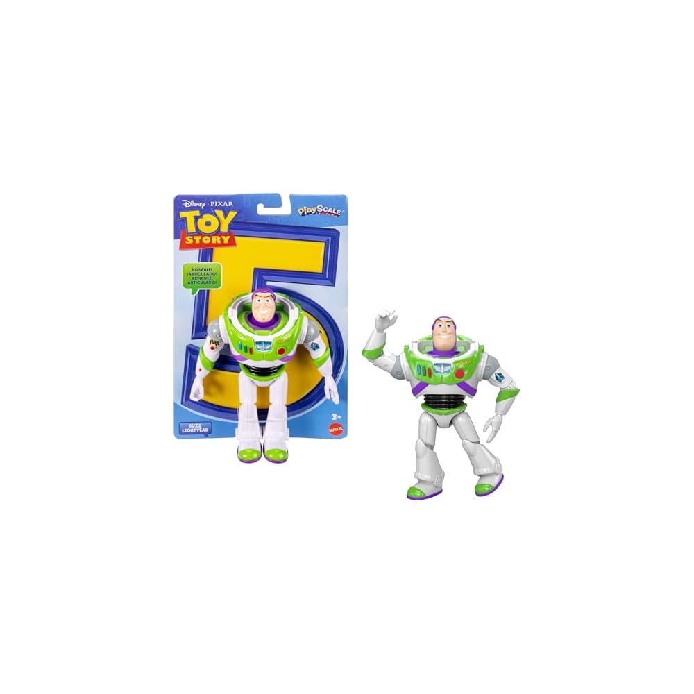 Mattel Disney Pixar Toy Story Buzz Lightyear Action Figure 7 inches Tall Collectible