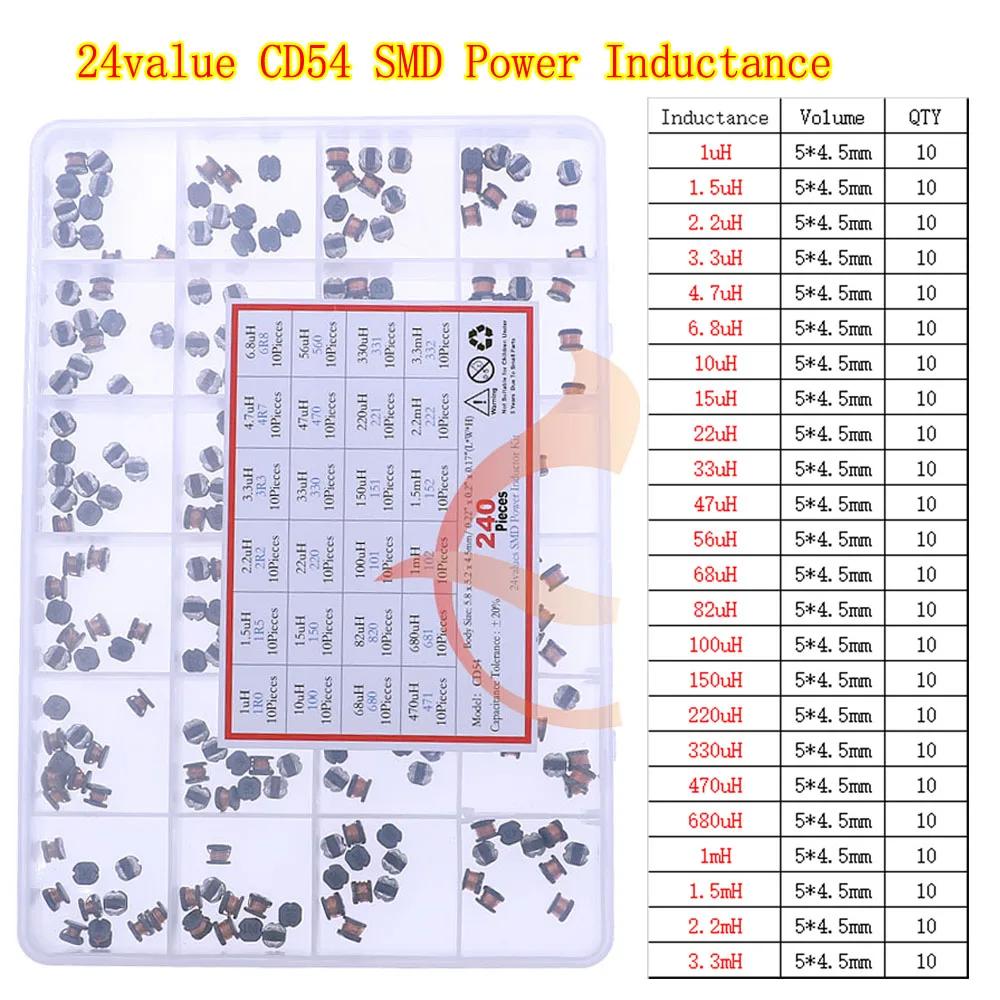 2.2uH 3.3uH 4.7uH 6.8uH 10uH 22uH 47uH 68uH 100uH 220uH 1mH 4.7mH 10mH 100mH Toroid Core Choke Color Ring Inductor Assorted Kit
