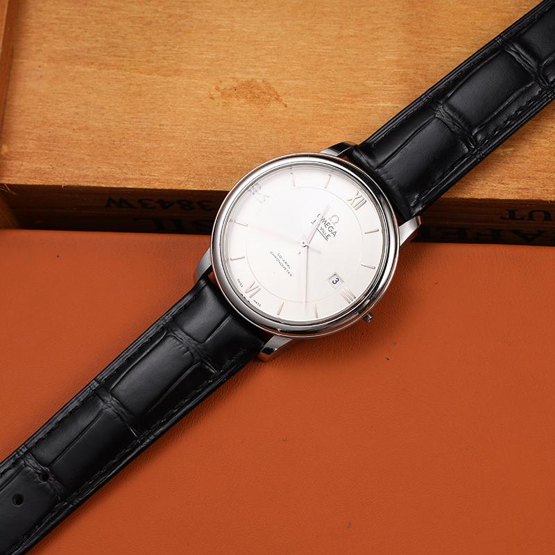 Классический кожаный ремешок для мужских часов Omega SEAMASTER DE VILLE 424 — фото 7