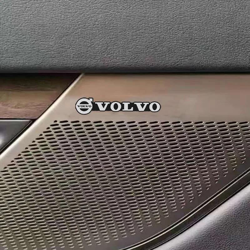 4/10Pcs Car Audio Decorate 3D Aluminum Emblem Badge Sticker Decal Accessories For Volvo Rdesign XC60 XC40 XC90 S40 S60 C30 V60