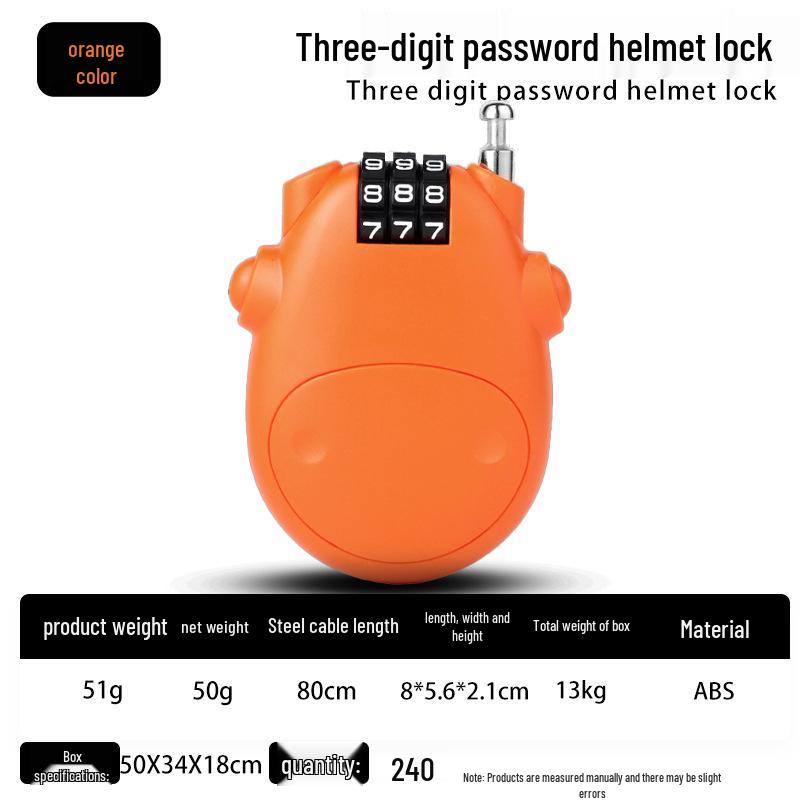Electric Vehicle & Bicycle Anti-theft Helmet Hook Lock