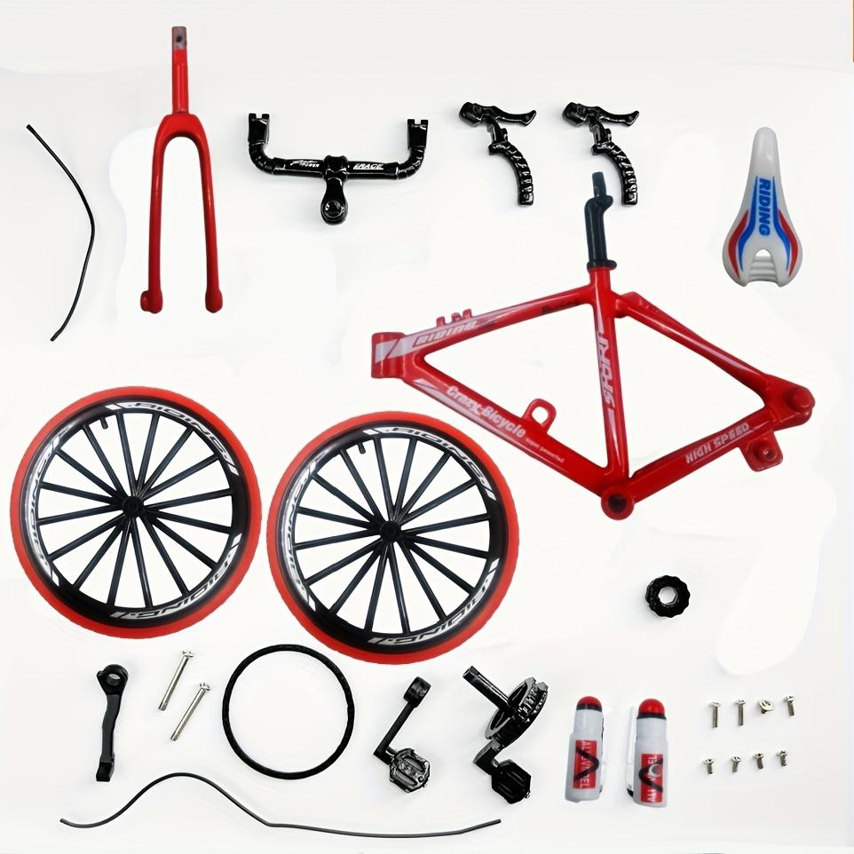 Adorno de Modelo de Bicicleta de Montaña DIY, 1:Kit de Modelo de Bicicleta Miniatura de Aleación 8 Escala