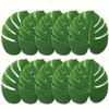 Tropical Palm Leaves, Artificial Hawaiian Luau Safari Jungle Decor, Plastic Faux Plants for Fall Season, Tabletop Decoration