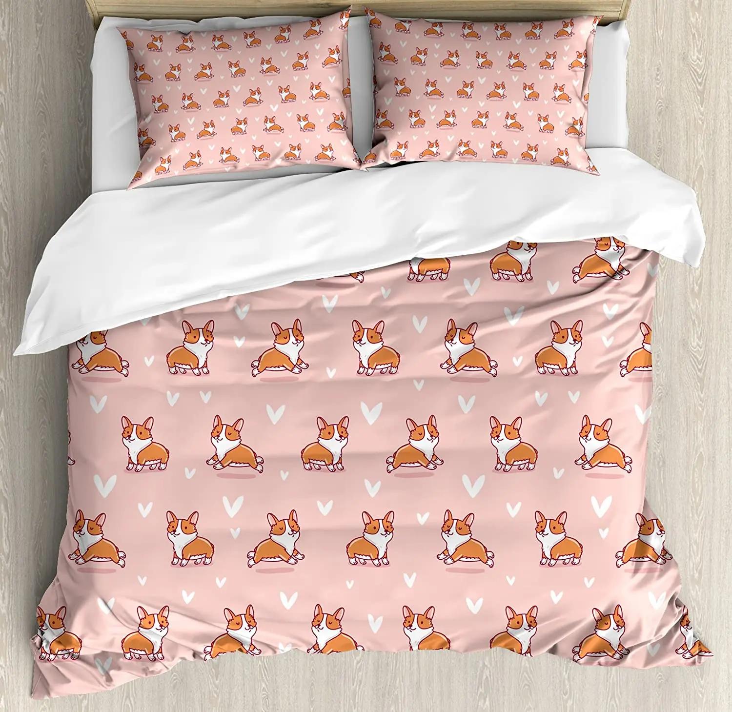 

Comforter Romantic Bedding Set For Bedroom Bed Home I Love You Quote With Hearts Romance Couple Val And Comforter (quilt)-EU Single(135*200cm)3pcs