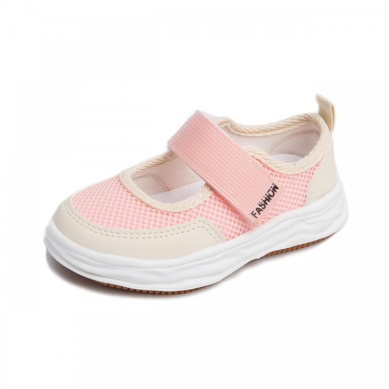 Kids Casual Sneakers School Outdoor Play Breathable Mesh Upper Non-Slip Sole Unisex Low Top Flat Shoes