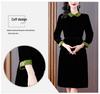 Elegant Mulberry Silk Velvet Dress: Plus Size, Flaw-Concealing, Anti-Aging, for Middle-Aged Mothers – Autumn/Winter