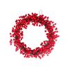 Christmas Simulation Berry Wreath Red Beaded 35Cm Artificial Berry Ring Festive Ornament for Thanksgiving Fall Wedding Home