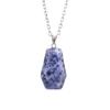 Natural Crystal Stone Mini Coffin Board Pendant Necklace Halloween Necklace Ornament N671