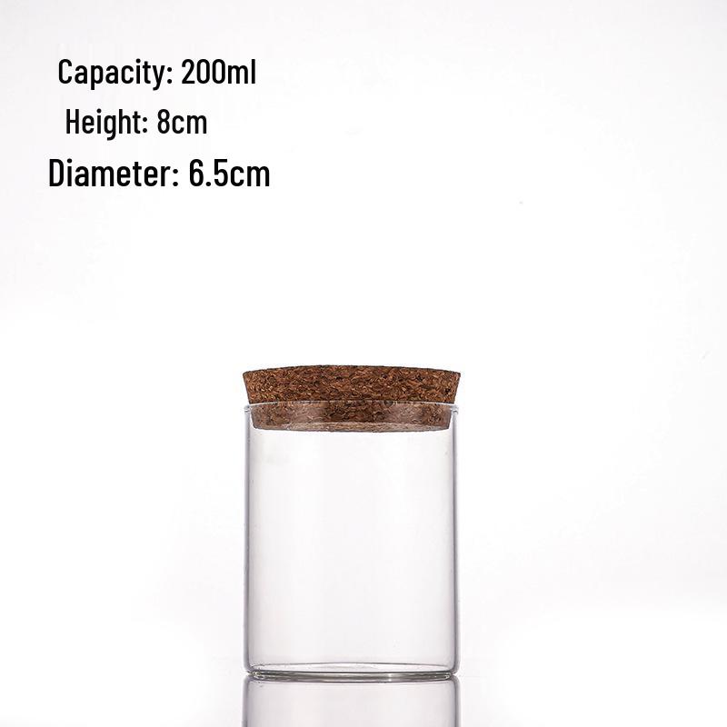 65mm Straight-Mouth Glass Tube Bottle for Tea Storage, Antiques, or Buddhist Beads Display with Lid