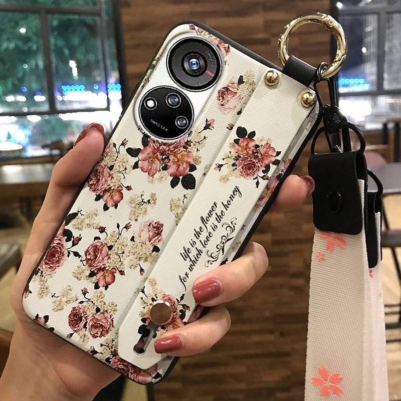 Wristband Phone Holder Phone Case For ZTE Blade V40S/Axon40 SE Dirt-resistant Soft case Durable Wrist Strap Lanyard Ring