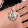 European and American Titanium Steel Hera, Queen of the Ancient Greek Gods, Round Brand Long Necklace