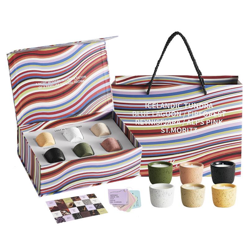 Ya Feng Rock Whisper Scented Candle & Diffuser Gift Set - Long-lasting Essential Oil Fragrance for Home