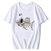 men clothing O-Neck Short Sleeve Men T Shirt Streetwear Bonefish Skull Deep Sea Fish Skeleton Funny Fisherman Angler T-Shirt