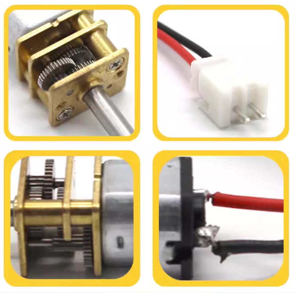 N20 Reducer Motor with XH Terminal Wire, 3-6V High Torque Micro Metal Geared Motor for Robotics, DIY Models