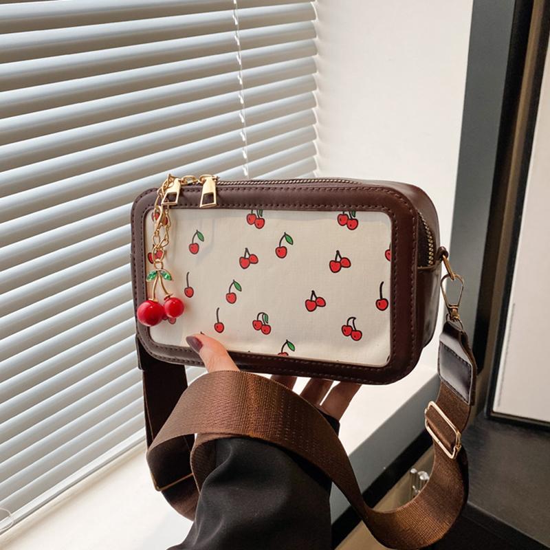 

Artistic Print Shoulder Bag, Wide Strap Convertible Crossbody Purse for Women, Multi-Way Day To Night Tote CLE 20x8x12.5cm кавовий