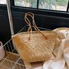 Casual Rattan Large Capacity Tote Designer Wicker Woven Women Handbags Summer Beach Bali Straw Bag Lady Travel Big Basket Purse