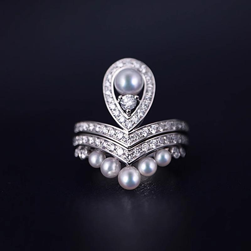 Zhuji Versatile Freshwater Pearl Ring: Two-way Style High-end Pearl Jewelry Accessory.