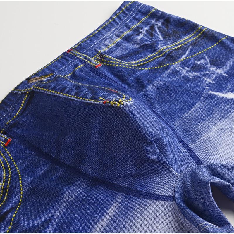 Men's Imitation Denim Underwear, Cotton Sexy Mid-waist Boxer Shorts, Youth Fashion Boxer Shorts, Plus Size