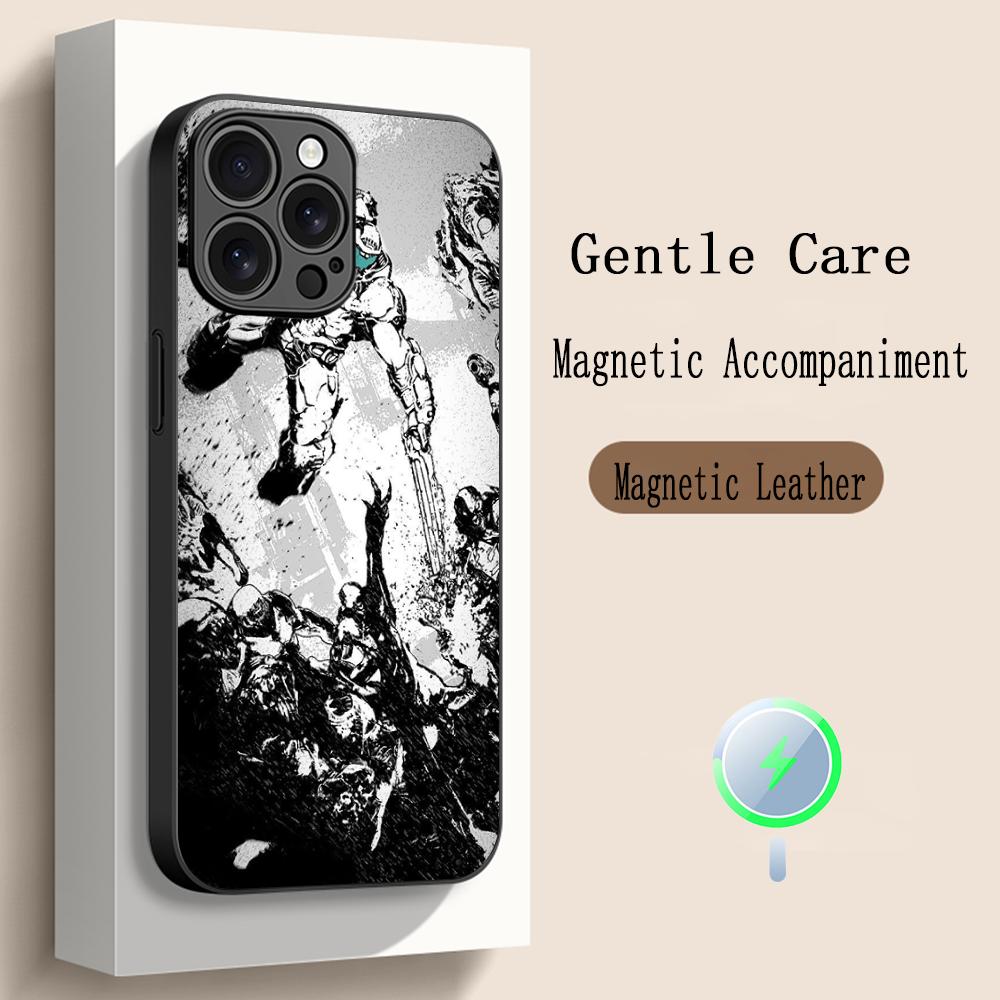 Classic Game D-doomEs Fashion Poster Phone Case For iPhone 17 16 15 14 13 12 Plus Pro Max High-end Luxury Magsafe Sheepskin
