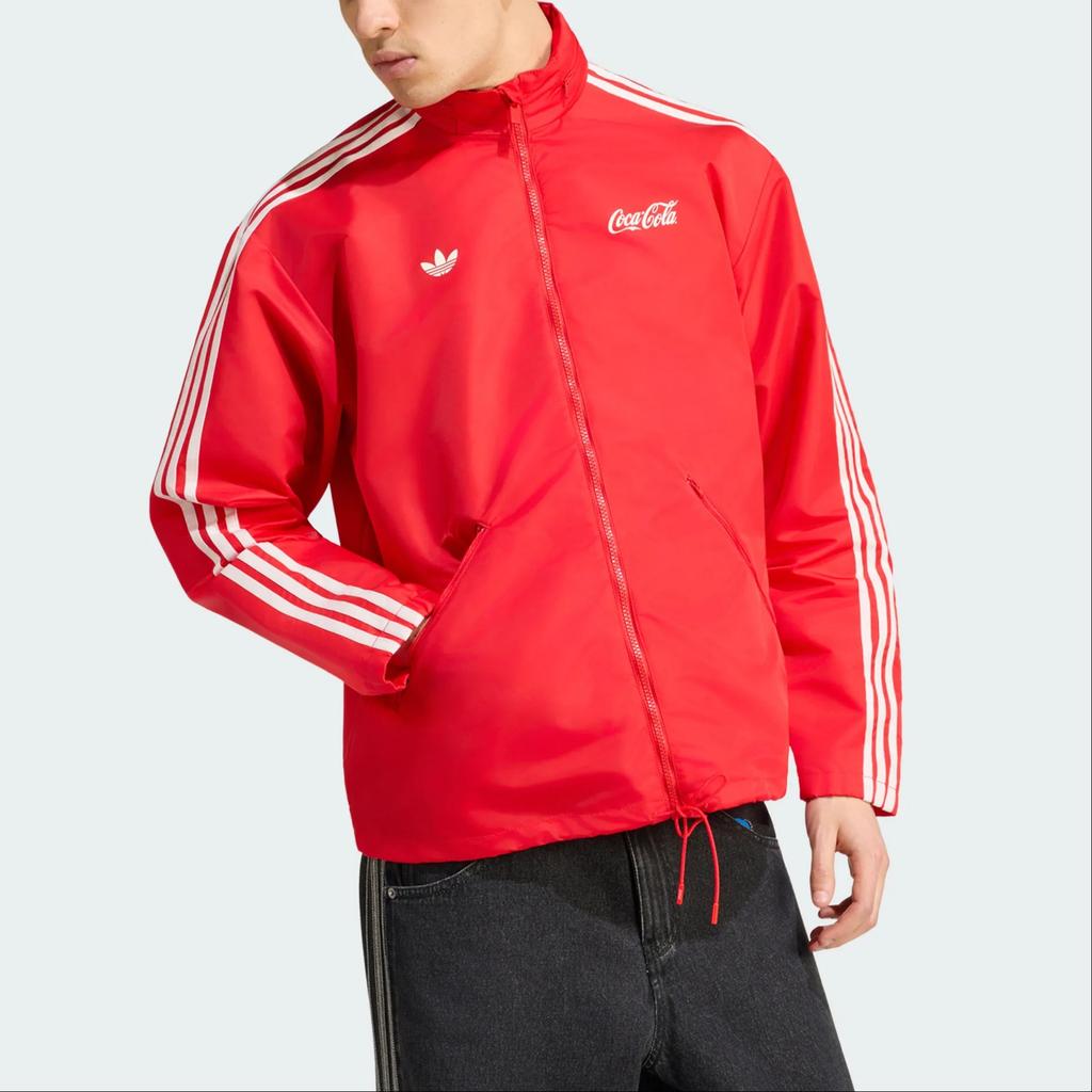 adidas X Coca Cola Nylon Parka Asia Sizing 'Vivid Red' Men's KY2105
