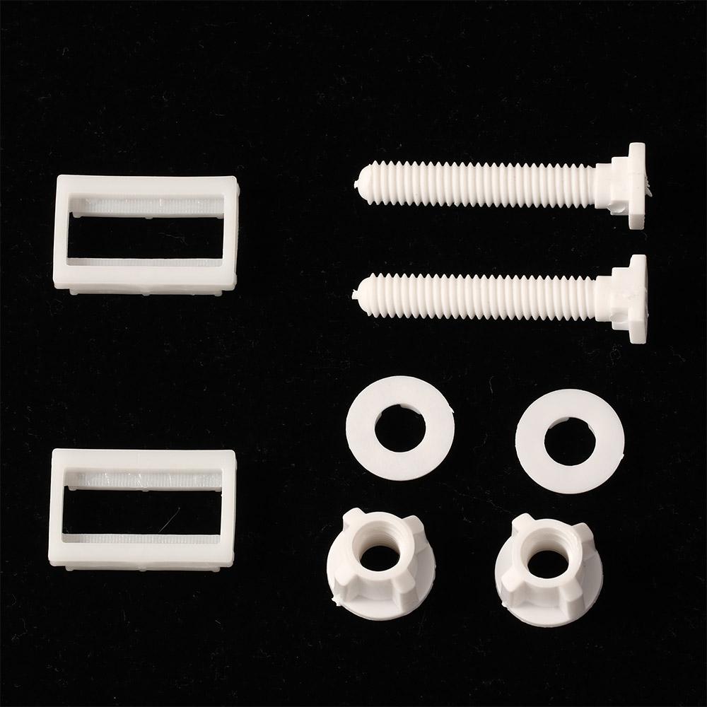 2Pcs Plastic Toilet Seat Hinge Bolt + Fitting Screws +Nuts Washers Kit For Home Bathroom Accessories 6.3*4*2.5cm